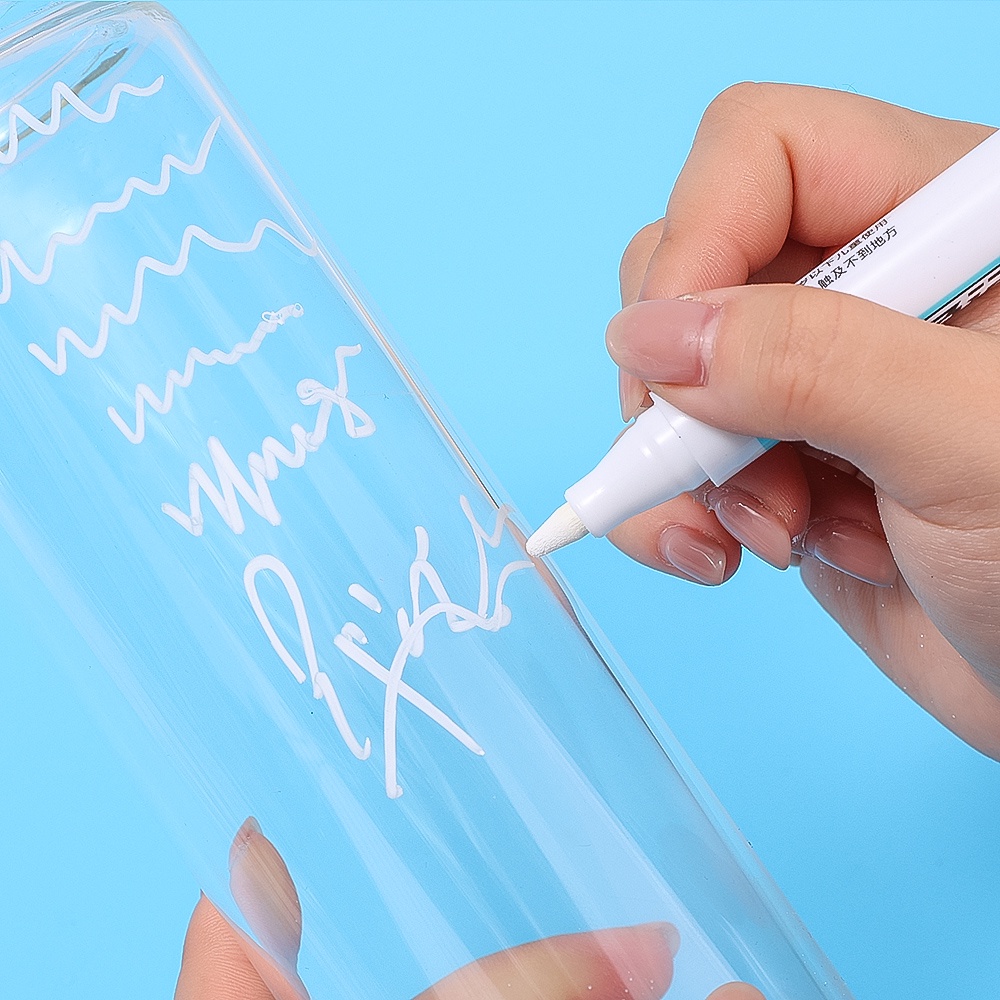 Bút Lông Đánh Dấu 0.7 / 1.0 / 2.5mm Vỏ Nhựa Màu Trắng