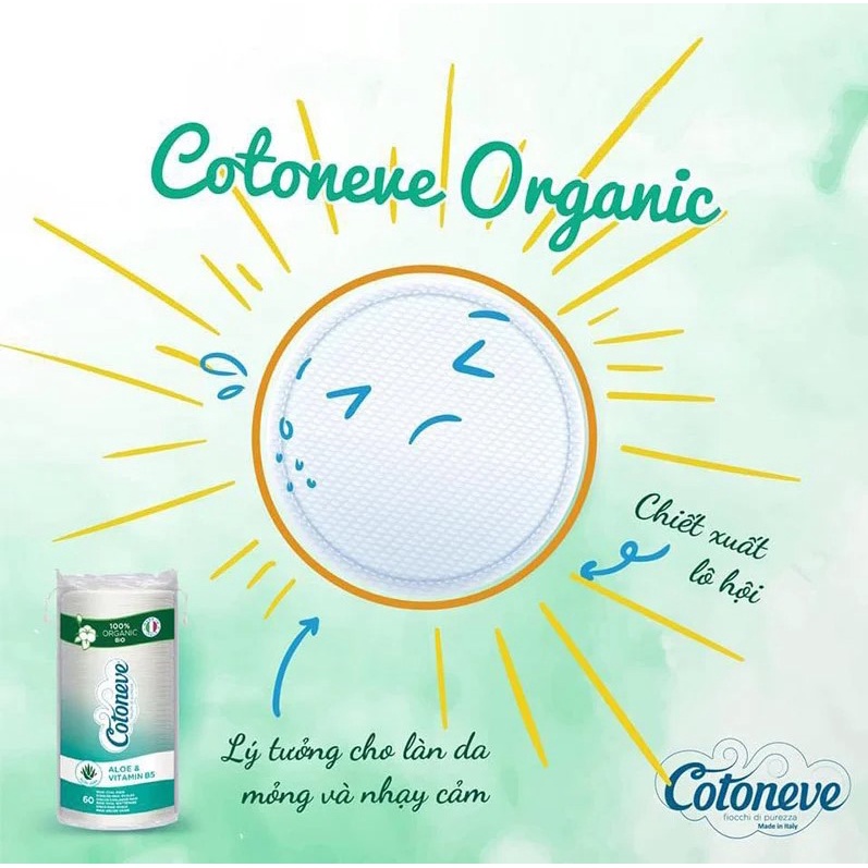 Bông Tẩy Trang Cotoneve Siêu Mềm Mịn