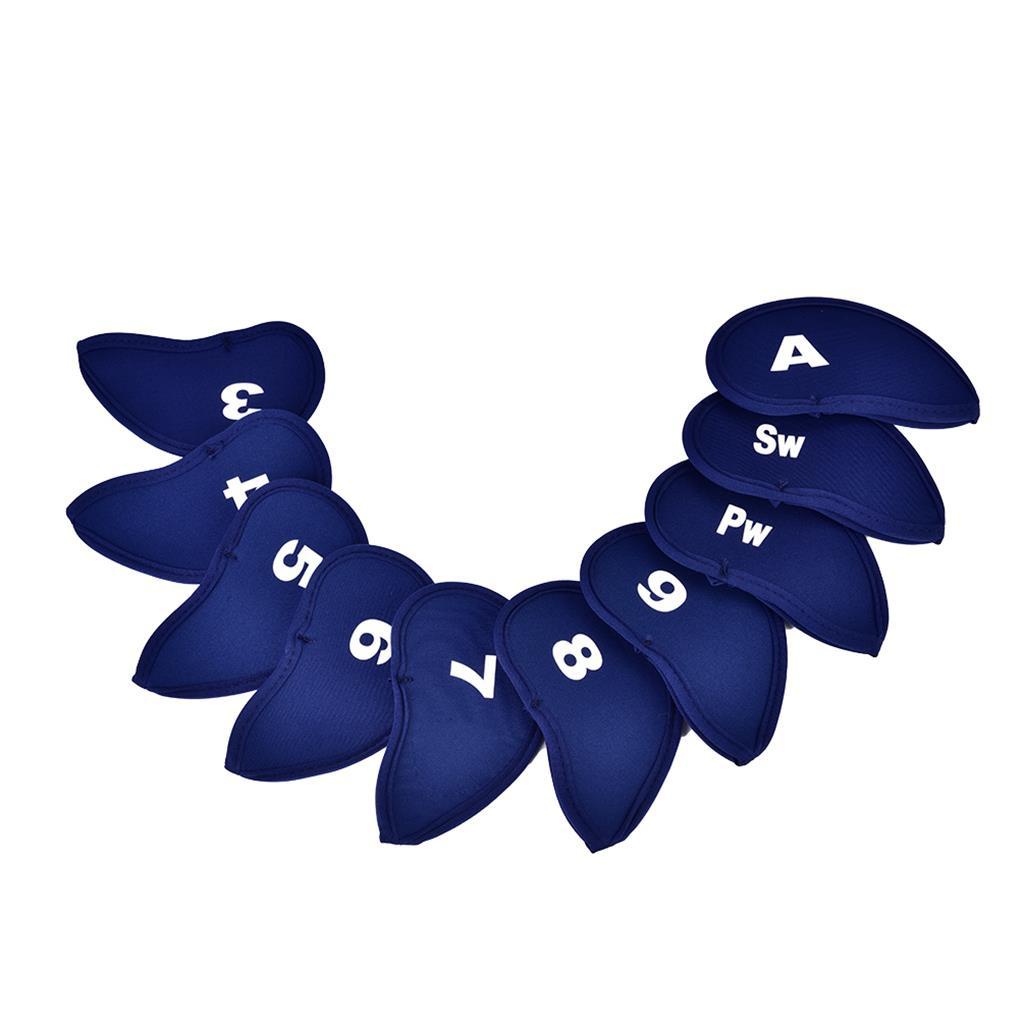 Set 10 Vỏ Bọc Gậy Đánh Golf Bằng Cao Su Tổng Hợp Chống Nước Lâu Trôi Kích Thước Nhỏ Gọn Bảo