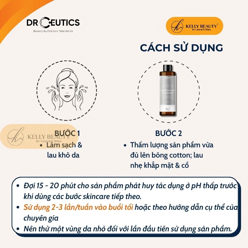 Basic BHA 2% In Alcohol DrCeutics - Loại Bỏ Tế Bào Chết, Thoáng Lỗ Chân Lông, Giảm Mụn, Ngừa Mụn Tái Phát | Kelly Beauty | BigBuy360 - bigbuy360.vn