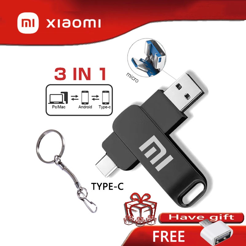 Usb Xiaomi TYPE-C / OTG 3.0 512gb 256gb 128gb usb 3.0 8gb 16gb 32gb 64gb Bằng Kim Loại°Dây Cáp USB Có Thể Xoay Được Tiện Dụng | BigBuy360 - bigbuy360.vn