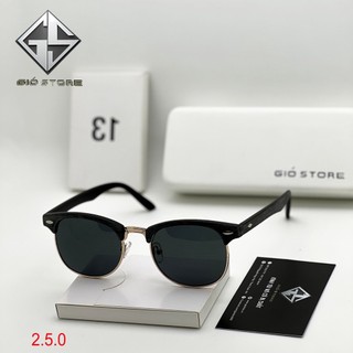 Kính mát thời trang Gió Store Club gọng gỗ mắt tròn, mắt kính phân cực chống nắng UV400