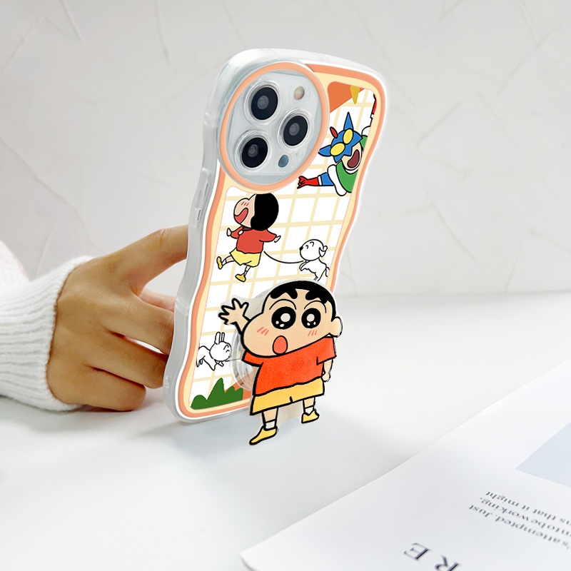 OPPO Reno 8 7 7Z 8Z 8T Pro 5G 4G Cho Ốp lưng điện thoại In Hình Crayon Shin-chan Wave Bracket