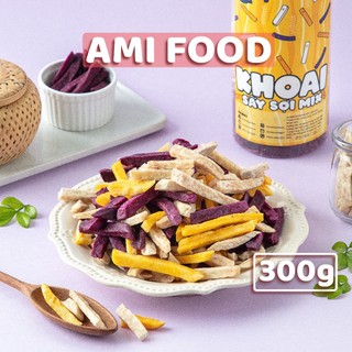 Khoai sấy giòn mix 3 vị 300g đồ ăn vặt ami food đạt chuẩn vsattp