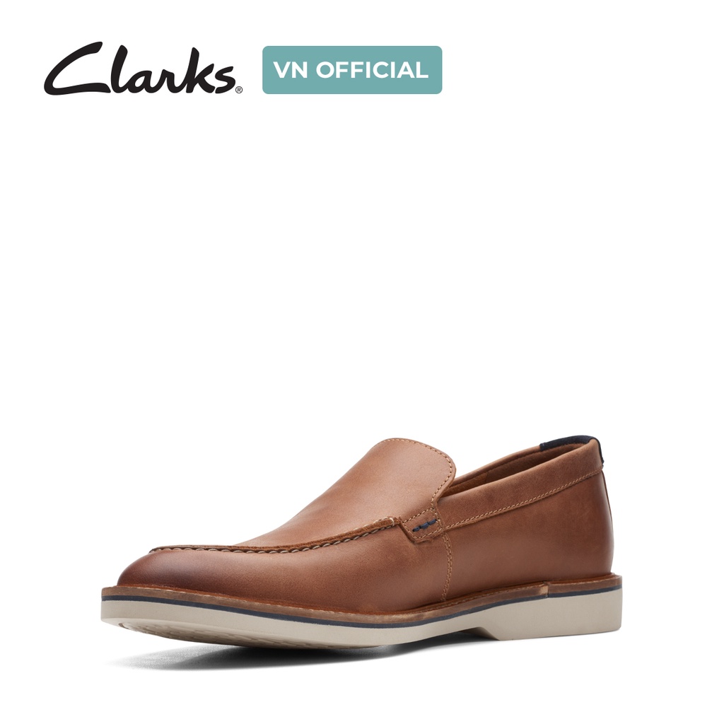 Giày Lười Da Nam Clarks AtticusLT Edge màu Dark Tan Lea