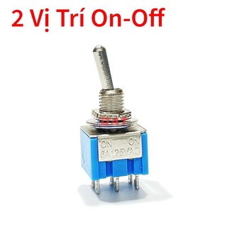 Công tắc gạt 6 chân 2 vị trí on-off mts-202 125v 6a
