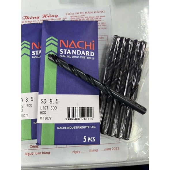 Mũi Khoan thép Nachi List 500 từ phi 11 đến 12mm, Hàng chính hãng chất lượng cao.