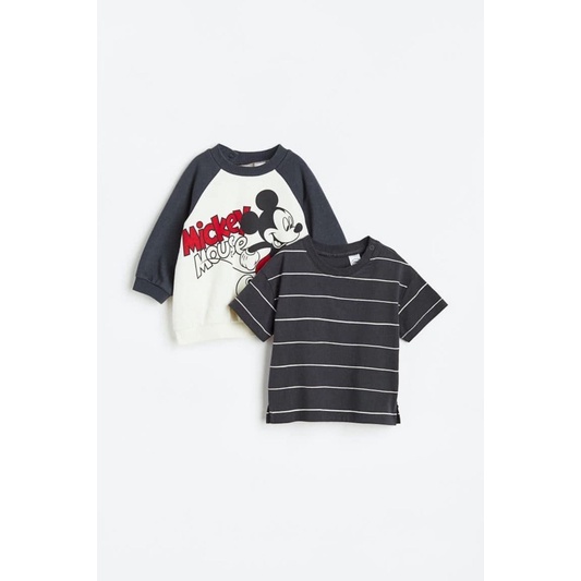 SET ÁO NỈ MICKY KÈM ÁO PHÔNG HM