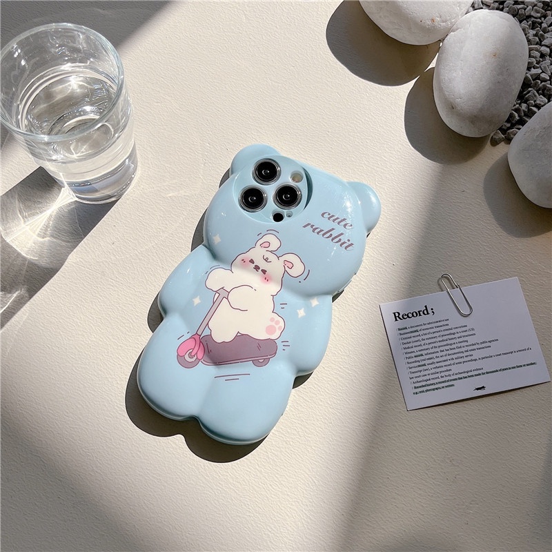 Ốp Điện Thoại Silicon Mềm Hình Thỏ Hoạt Hình Dễ Thương Cho iphone 14 13 12 11 Pro Max XS XR X XSMAX 14promax