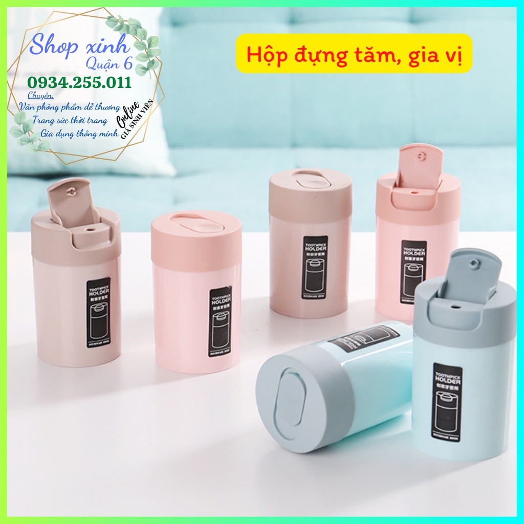 Hộp, hủ đựng tăm, tiêu, gia vị-shopxinhquan6