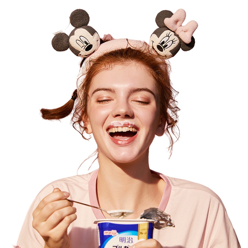 DISNEY Băng Đô Cài Tóc Hình Chuột Mickey Minnie 3D Dễ Thương Cho Bé Gái Rửa Mặt
