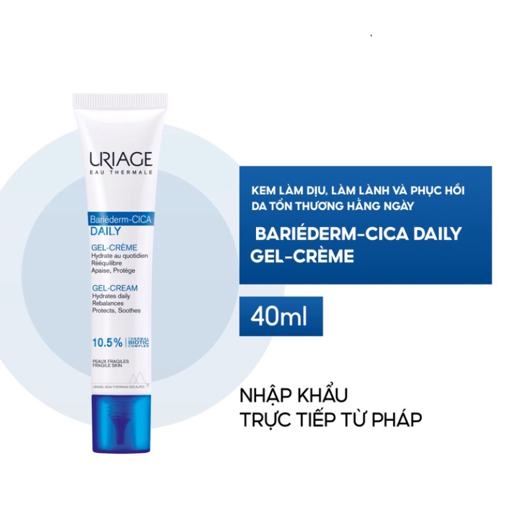 Kem làm dịu và phục hồi da tổn thương hằng ngày URIAGE BARIÉDERM-CICA DAILY GEL-CREAM 40ml