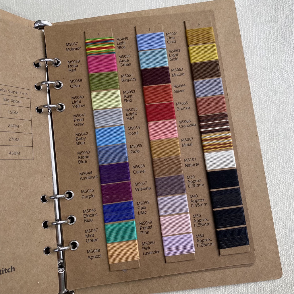 Chỉ gai may da, Chỉ may túi xách, ví, dây đồng hồ, ...Chỉ gai meisi Super Fine M40 - 0.45mm