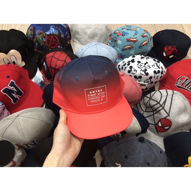 BÁN BUÔN SỈ mũ lưỡi trai xuất dư các hãng cho bé 1-4y mũ bé trai mũ bé gái