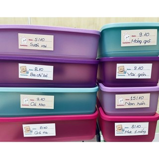 Cuộn nhãn dán hộp nhựa cam kết không bị vết keo - hàng loại 1