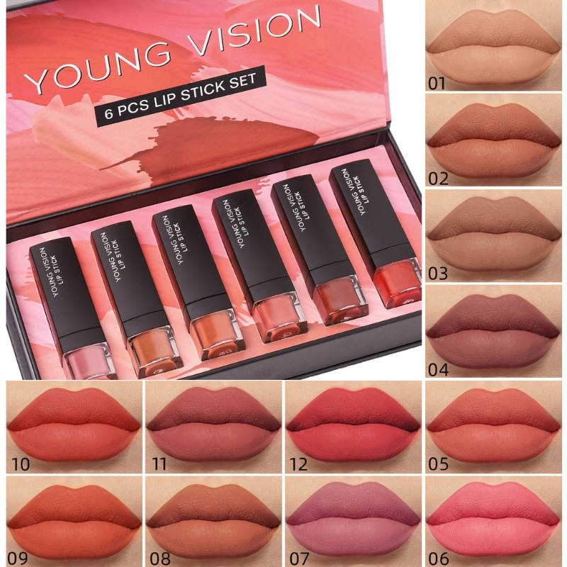 Bộ Son Môi YOUYO Chất Nhung Lì Lâu Trôi Chống Thấm Nước Màu Sắc Gợi Cảm