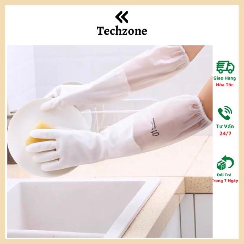 Găng tay rửa bát SIÊU DAI bo chun lót nỉ
