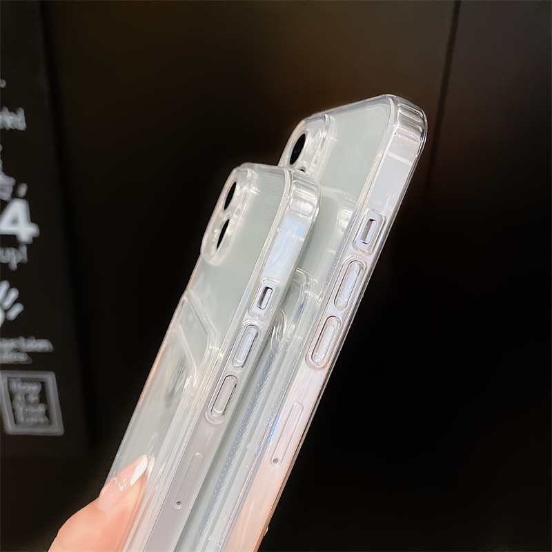 Ốp Điện Thoại Trong Suốt Màu Laser Thời Trang Dễ Phối Đồ Cho Iphone 11 max 12 13Pro 14Izw3