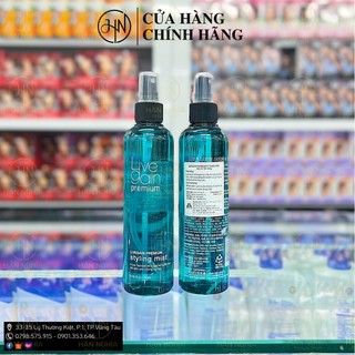 Gôm, Keo xịt tóc loại cứng Livegain Premium Styling Mist 250ml tạo kiểu tóc nam và nữ giữ nếp lâu