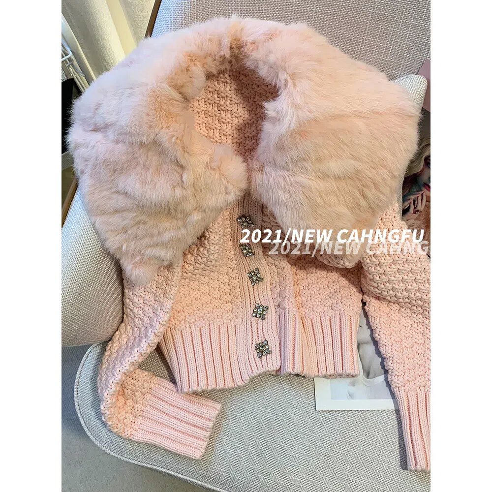 Áo Khoác Cardigan Dệt Kim Dáng Ngắn Phong Cách Retro Thời Trang 2023 Dành Cho Nữ