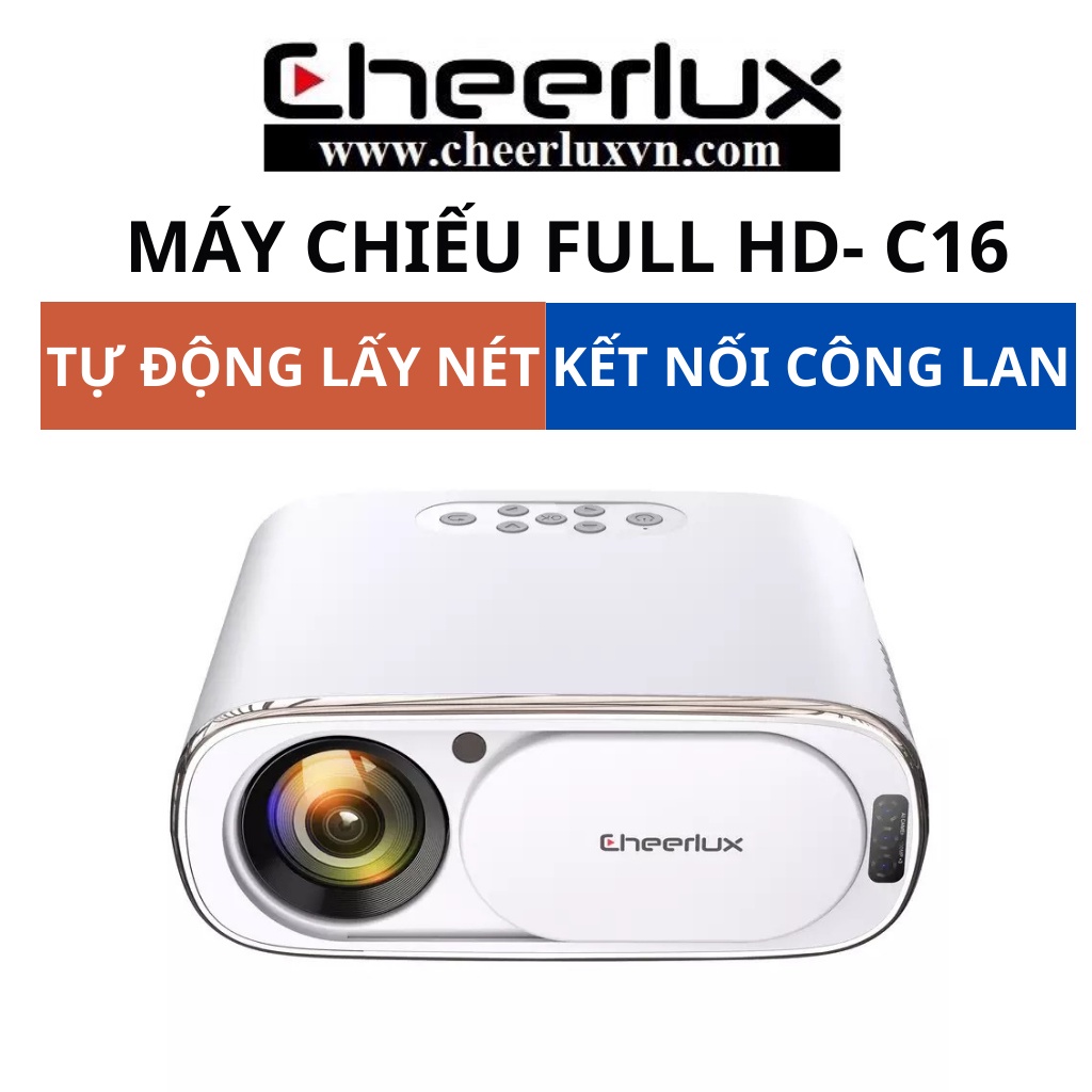 Máy chiếu Cheerlux C16 FULL HD, tự đông lấy nét, kết nối cổng LAN, kết nối điện thoại , IPad, Mac. Bảo hành 12 tháng.
