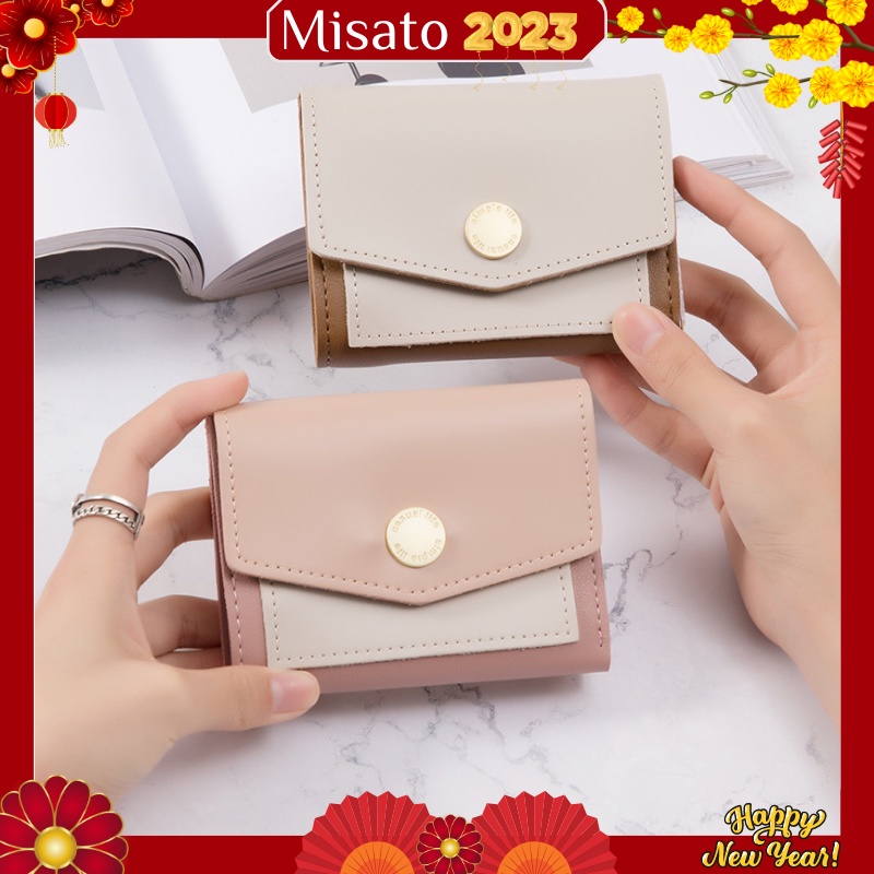 Ví nữ mini cầm tay ngắn nhỏ gọn thời trang cao cấp giá rẻ MISATO VN1