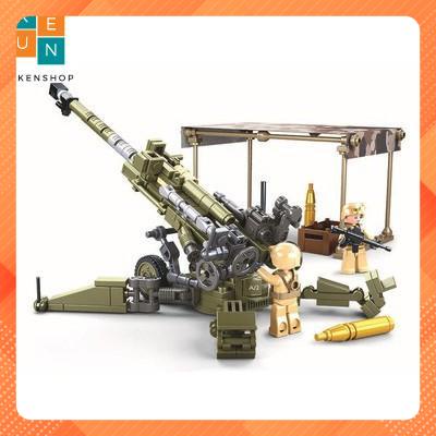 Đồ Chơi Bộ Xếp Hình Sluban 8090 - Lắp Ráp Vũ Khí Hạng Nặng M777 Của Mỹ 258 Chi Tiết