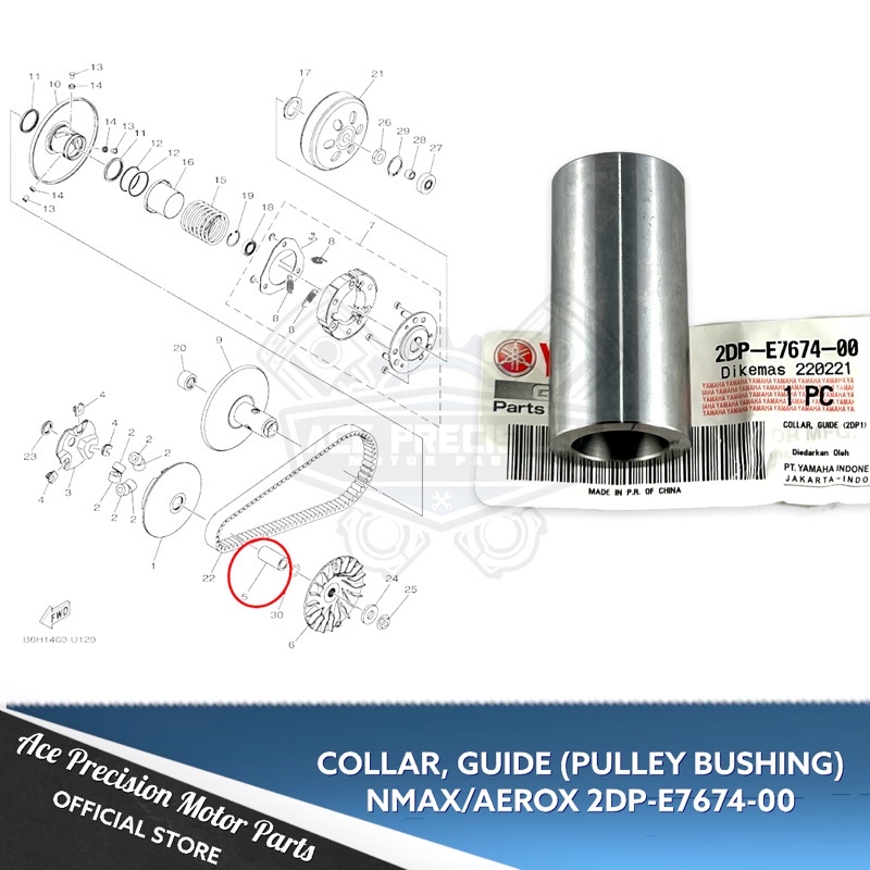 Cổ Áo Ròng Rọc Chuyên Dụng Cho AEROX / NMAX 2DP-E7674-00