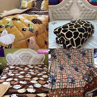 Chăn lông cừu mùa đông loại dày 3 lớp , mền lông cừu dày mềm mại nặng 2,5kg kích thước 1m8x2m1