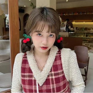 Kẹp tóc cherry 🍒 xinh yêu kẹp tóc Đan len HandMade