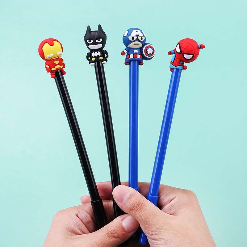 Bút Gel Hình Siêu Anh Hùng Người nhện - Batman - Ironman - Captain
