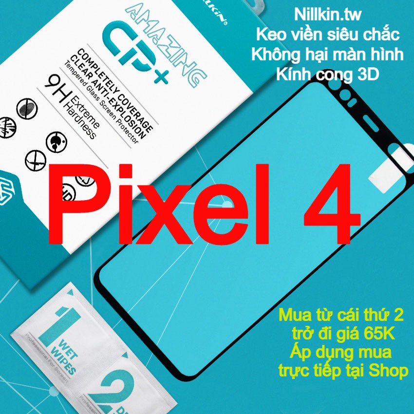 Kính cường lực cho Google Pixel 4 hiệu Nillkin.tw kính cong 3D keo viền siêu chắc