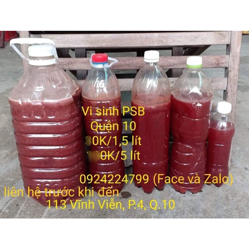 Vi sinh quang hợp PSB chai 1,5 lít (quy cách đóng chai như ảnh)
