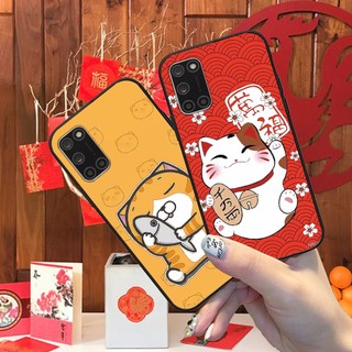 Ốp lưng Oppo A32 / A52 / A92 / A53 in hình Mèo Thần Tài may mắn mẫu mới Tết này