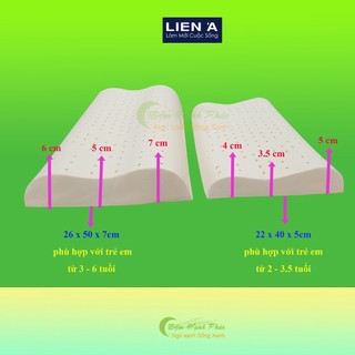 Gối cao su trẻ em Liên Á Contour