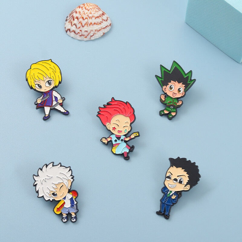 Set 5 Ghim Cài Áo Hình Nhân Vật Phim Hoạt Hình Anime Thời Trang