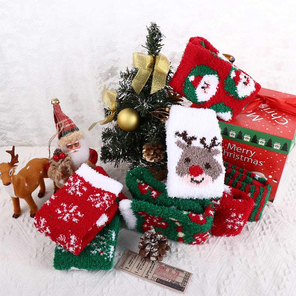 Anemone Vớ Lông Cừu San Hô Dày Thoáng Khí Phong Cách Hàn Quốc Cho Nữ