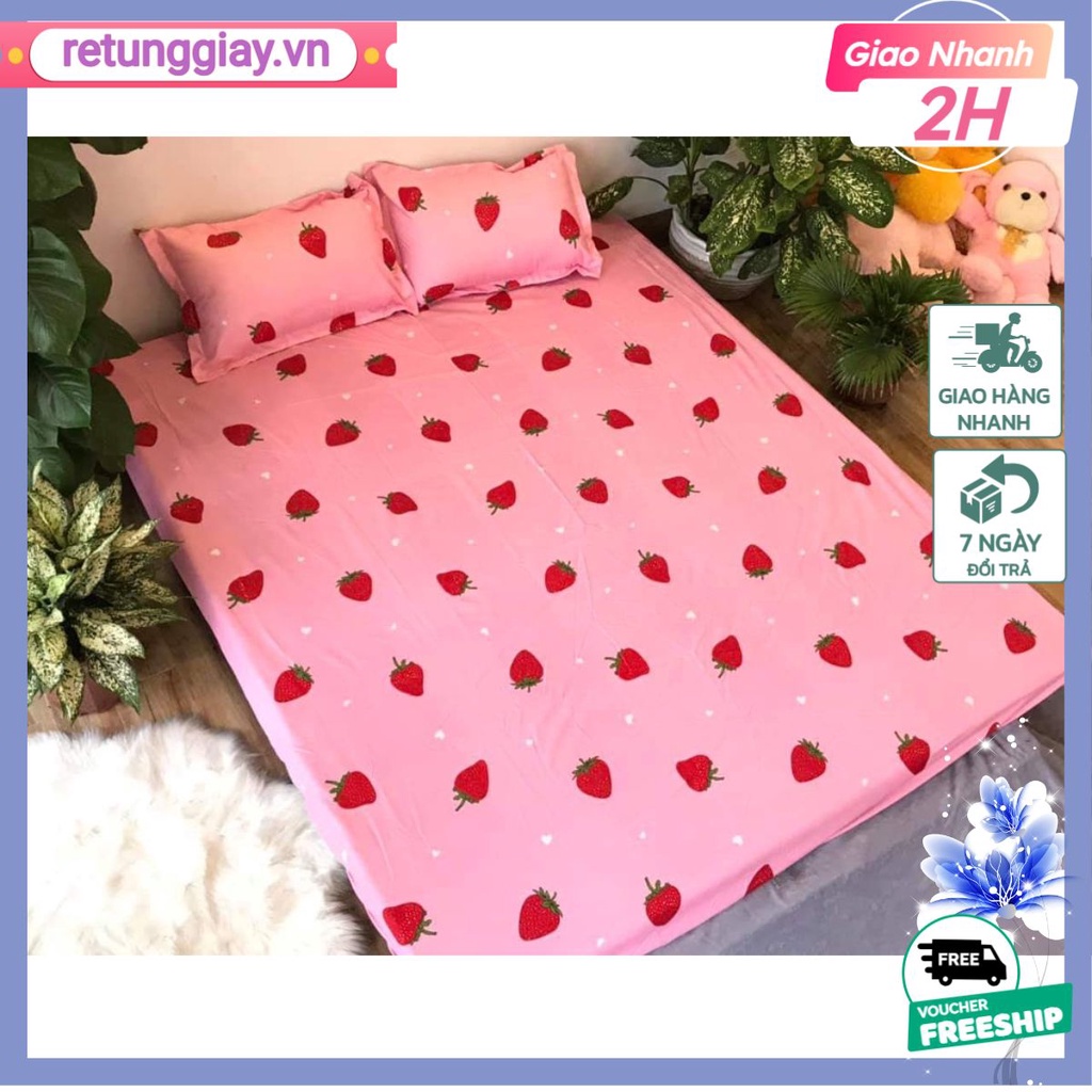 vải poly cotton,chọn mẫu-dâu tây hồng