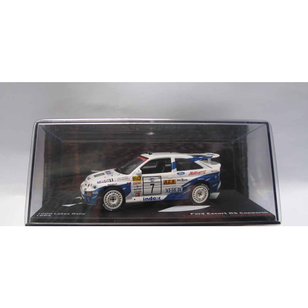 Mô hình xe DeAgostini FORD Escort RS Cosworth 1000 Lakes Rally 1994 T. Makinen - S. Harjanne tỷ lệ 1