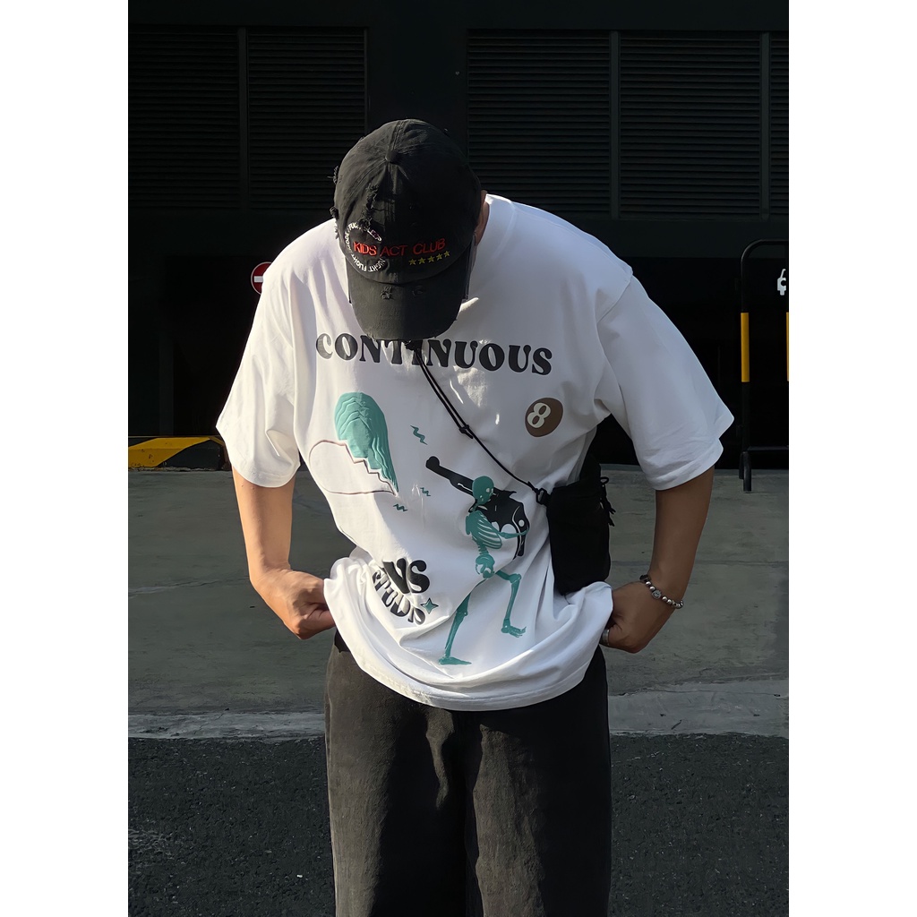 Áo thun Continuous - CTNS - BROKEN/ White