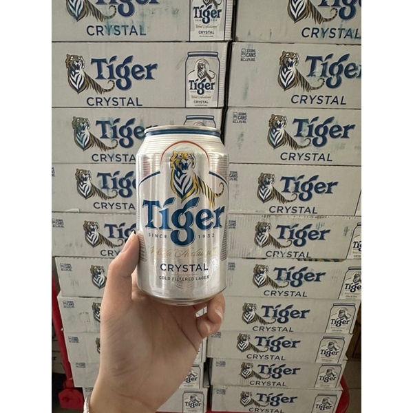 [HOẢ TỐC] Thùng 24 Lon Bia Tiger Crystal Lào 330ml