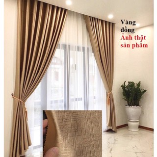Rèm Cửa, màn cửa Chống Nắng, Đủ Kích Thước - RÈM CỬA MÀU VÀNG ĐỒNG CAO CẤP