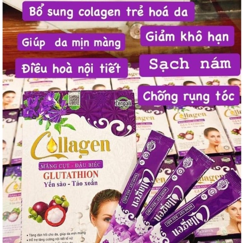 Collagen Măng Cụt Đậu Biếc Zenpali chính hãng hộp 30 gói Myphamhocngan1 | BigBuy360 - bigbuy360.vn