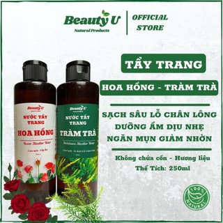 Nước tẩy trang tràm trà hoa hồng BeautyU 200ml làm sạch dưỡng ẩm cho mọi loại da