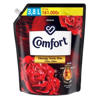 Nước xả vải comfort dạng túi 3.8l hương nước hoa thiên nhiên bella sophia jennie ( đỏ