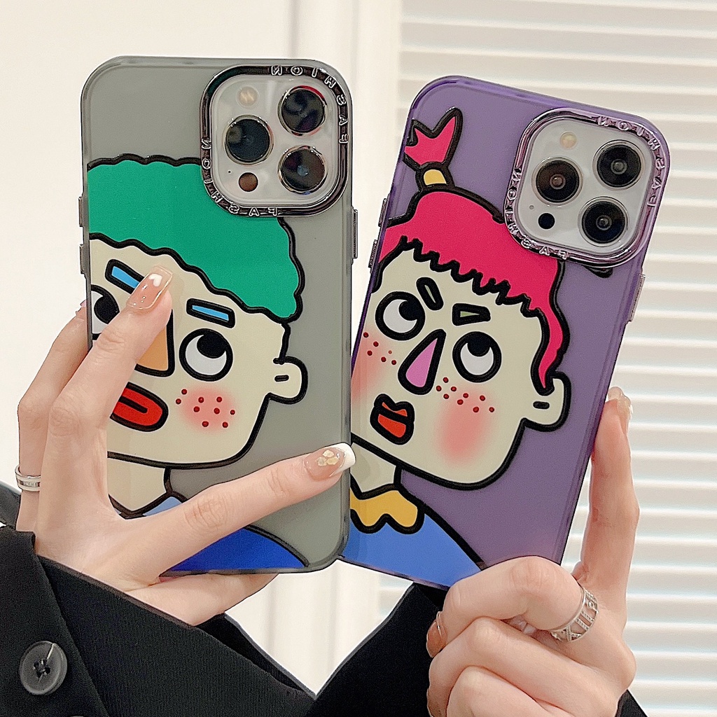 Ốp Điện Thoại Tpu Dẻo Họa Tiết Bé Trai / Gái Dễ Thương Chống Rơi Cho iPhone 14 13 12 11 Pro Max 14 Plus