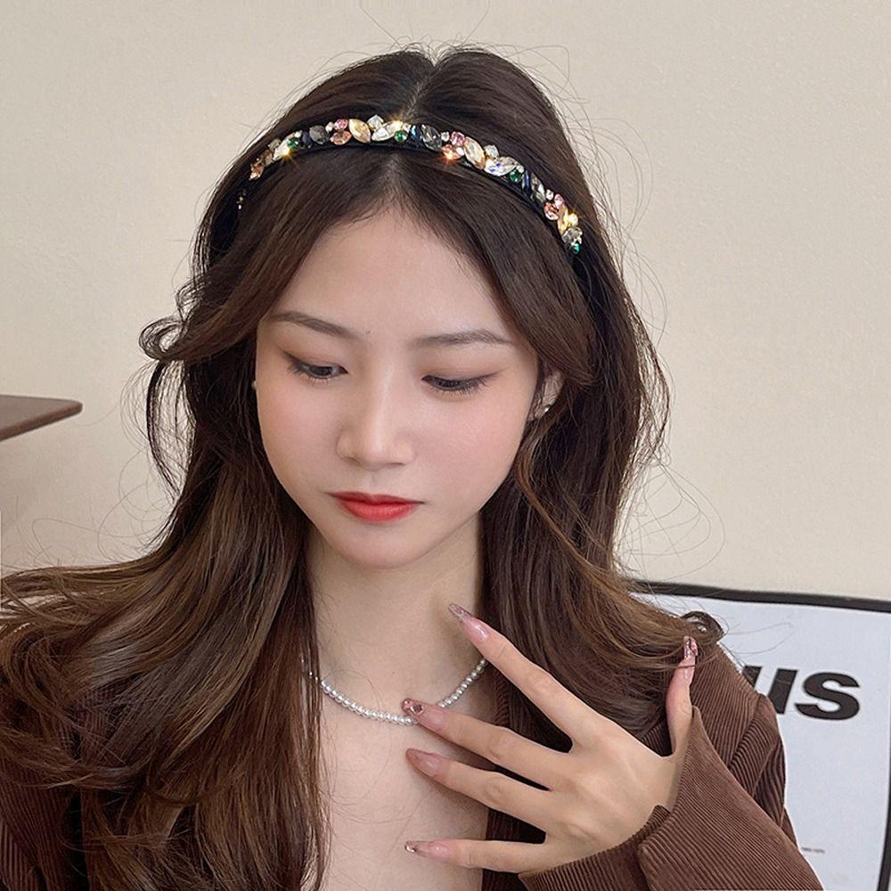 Băng Đô Cài Tóc Đính Đá Lấp Lánh Thời Trang Cho Nữ