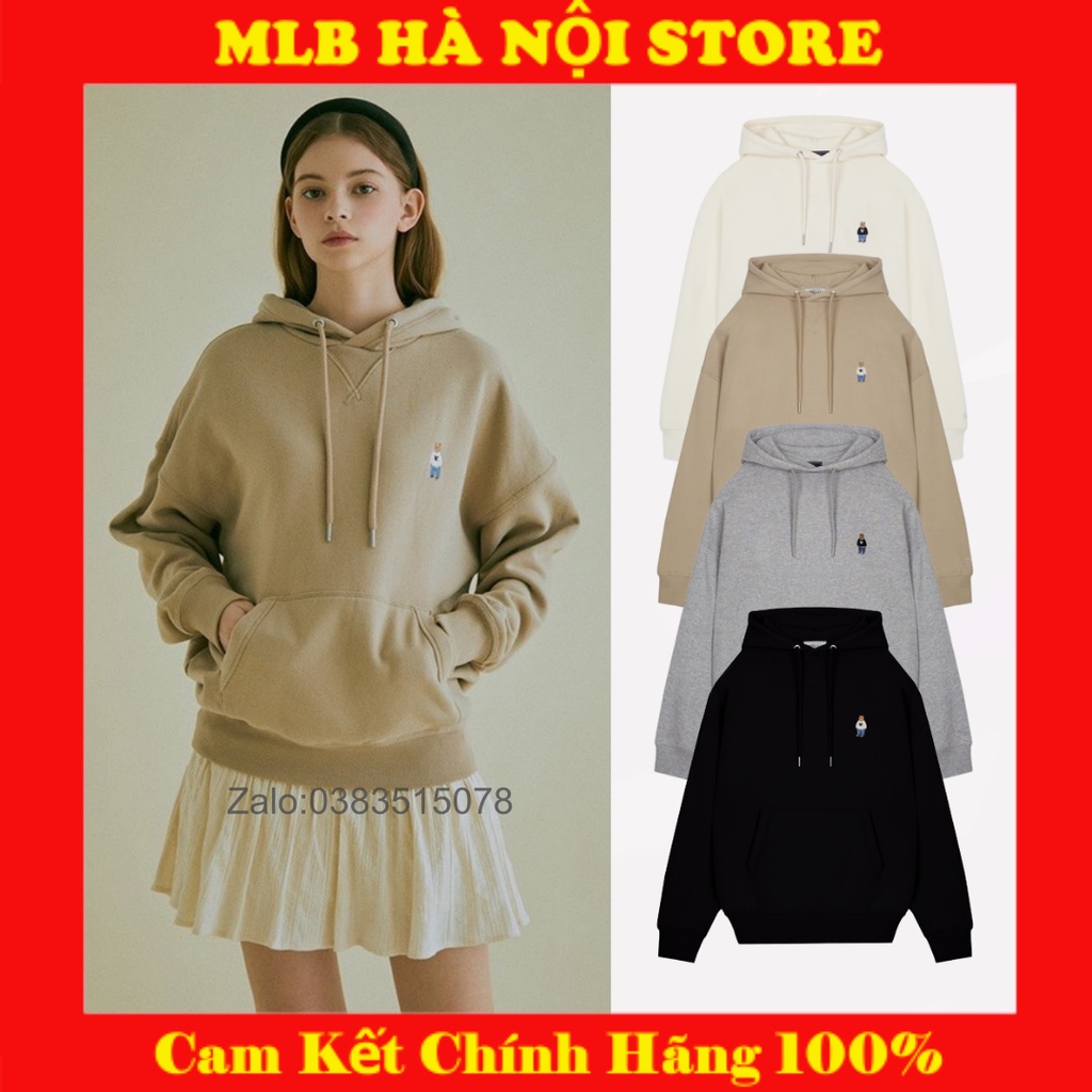 Áo Hoodie Whoau Chính Hãng Basic Nam nữ Unisex Hàn Quốc