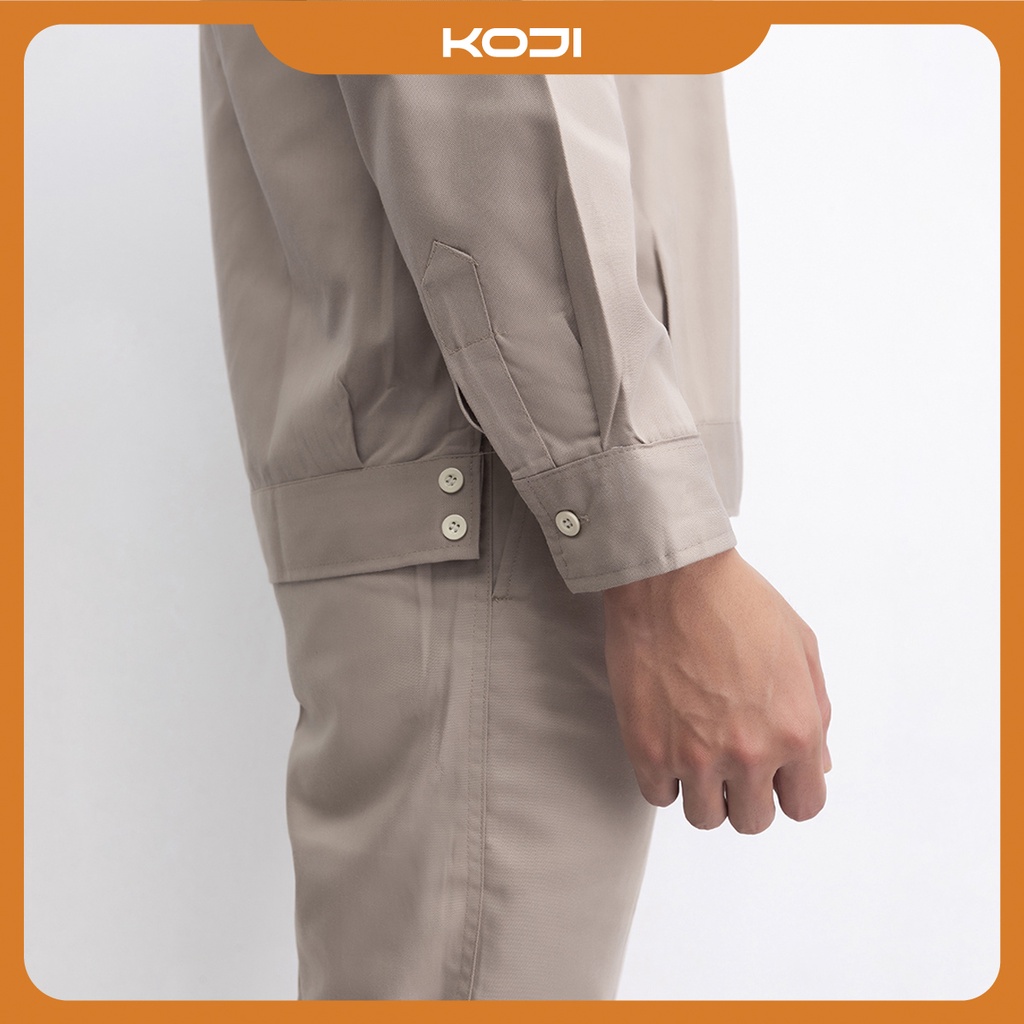 Bộ quần áo bảo hộ lao động KJ215 màu nâu đất