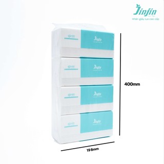 Combo 4 gói giấy rút lụa JinJin (400 tờ 1 gói)